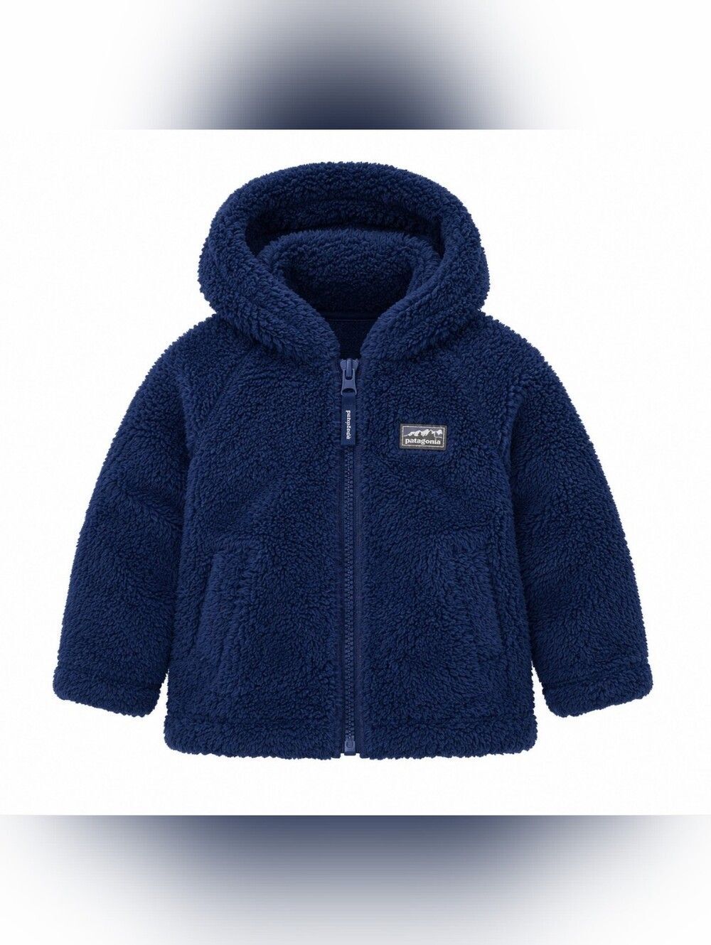 Eddie Bauer Hooded Deep Blue Baby Sherpa Jacket Size 6-12 Months